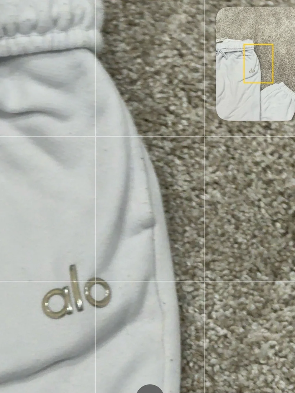ALO Yoga White Drawstring Jogger Sweatpants